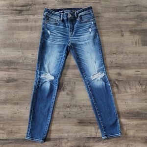 American Eagle Skinny Ripped Next Level Airflex Blue Jeans Men's Size 29
